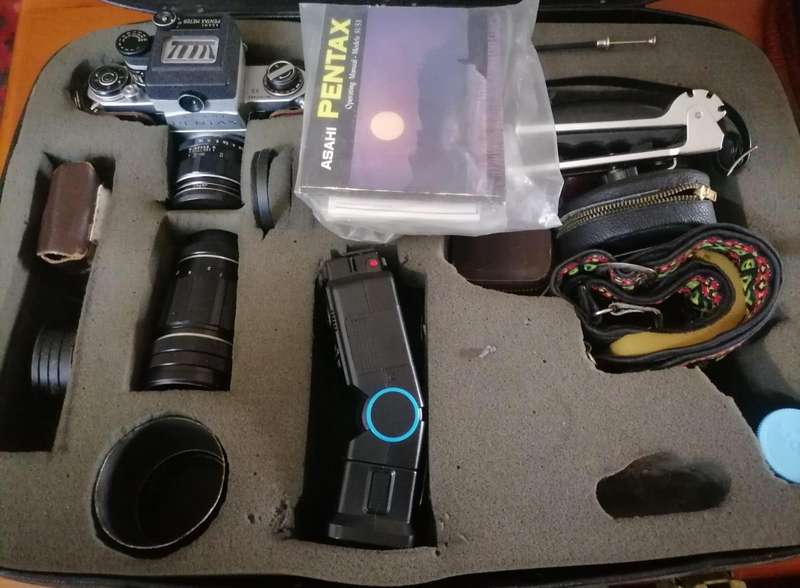 Vintage Asahi Pentax S3 35mm Film Camera Full Kit  With Lenses, Flash, Meter, Case & More