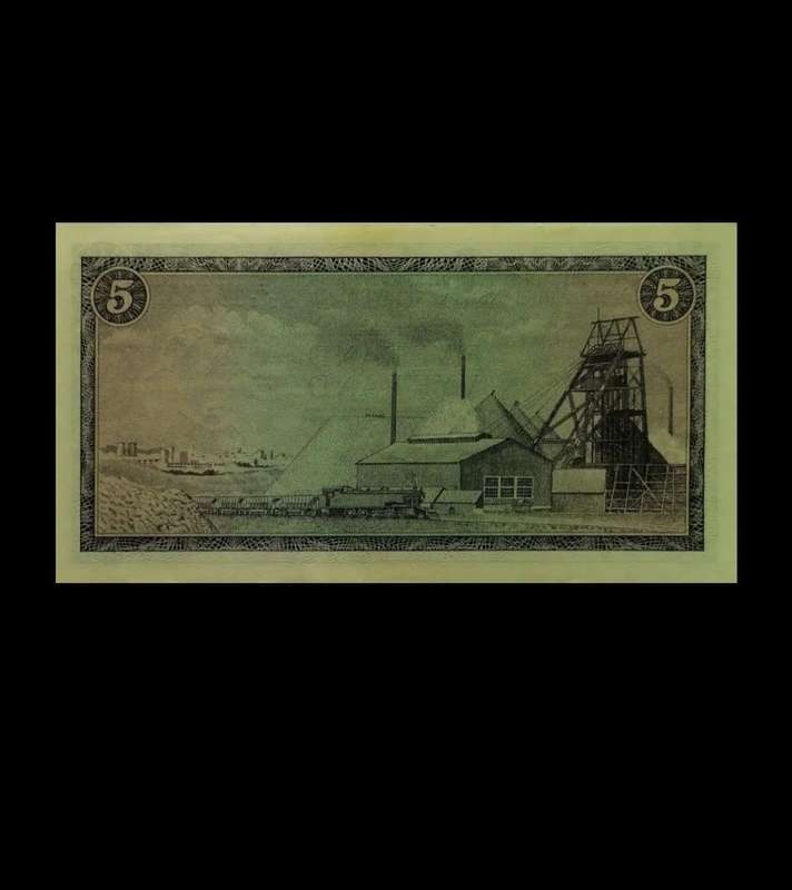 Rare South African 5 Rand Banknote  Jan van Riebeeck  UNC Condition