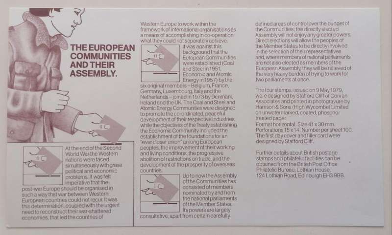 1979 UK First Day Cover European Assembly Elections with Insert