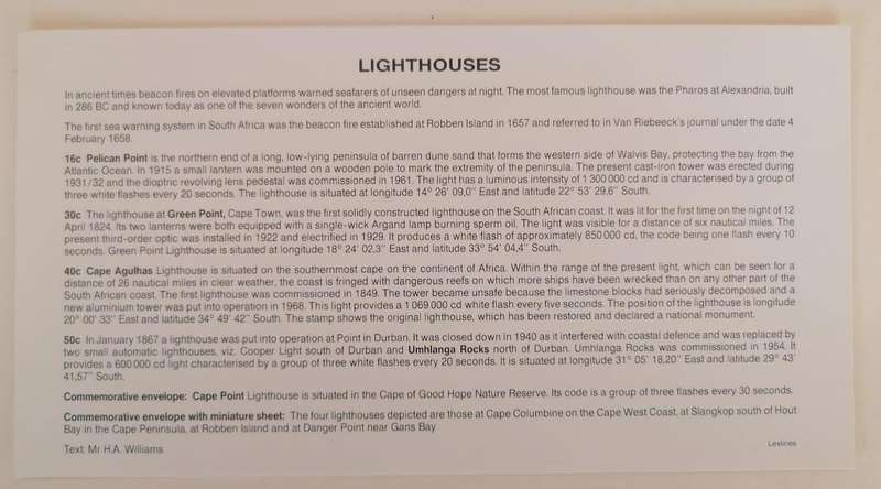 1988 South African Lighthouses First Day Cover | Green Point