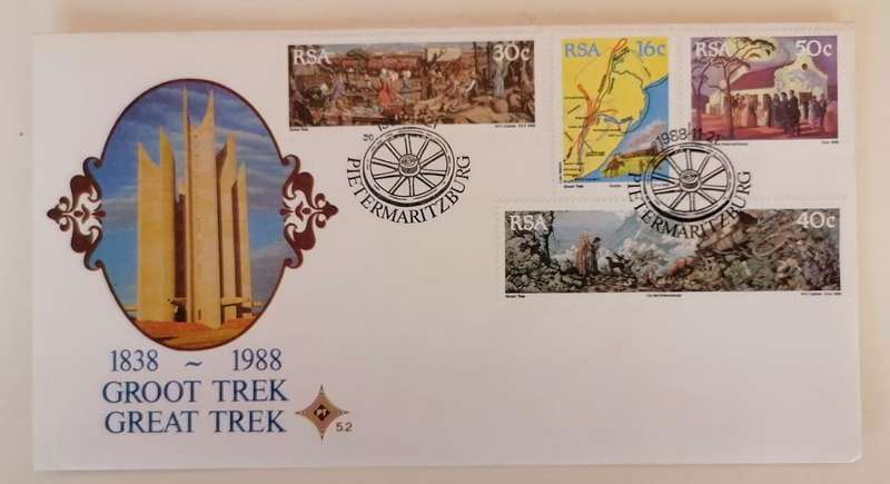 1988 Great Trek 150 Years Commemorative First Day Cover | Pietermaritzburg