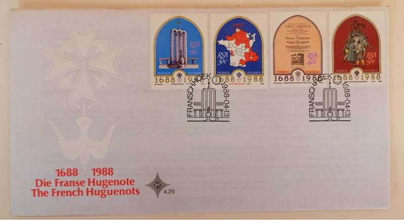 1988 French Huguenots 300-Year Commemorative FDC | Franschhoek