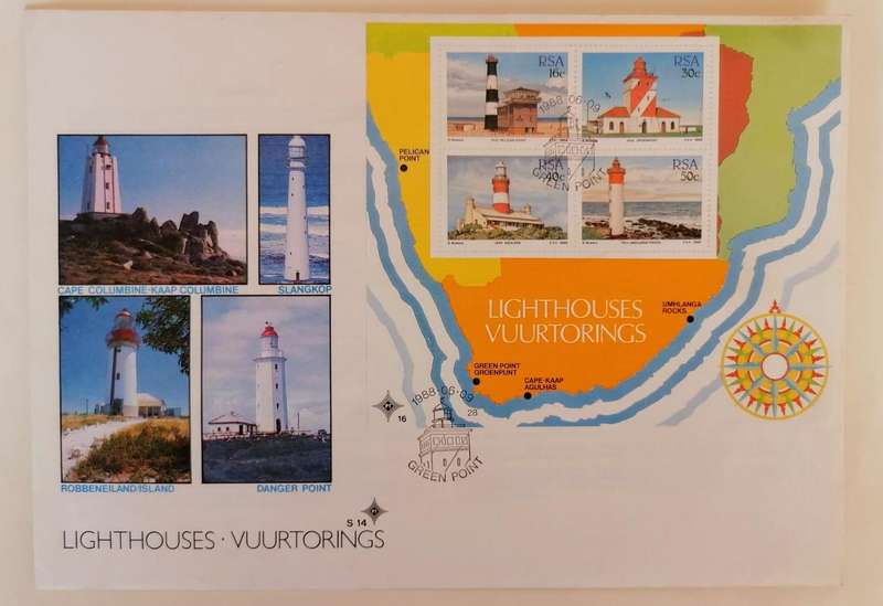 1988 South Africa Lighthouses FDC | Green Point Postmark