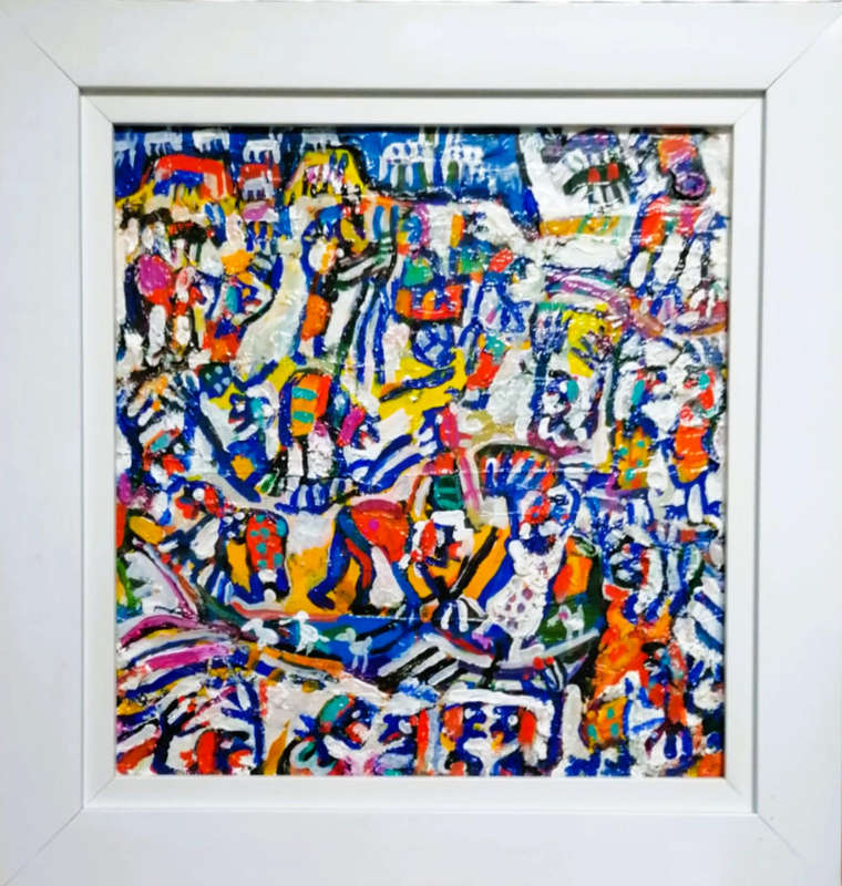 Elwin Buchel Original Oil Painting  Vibrant Expressionist Art (Framed, Signed)