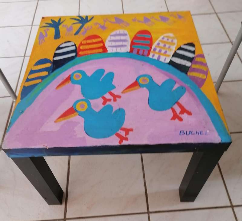 Elwin Buchel Painting on Table -Original Painting on Table