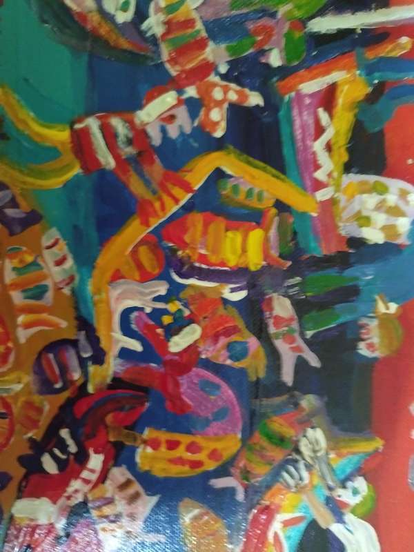 Elwin Buchel Oil Painting Small Ships 600x450mm