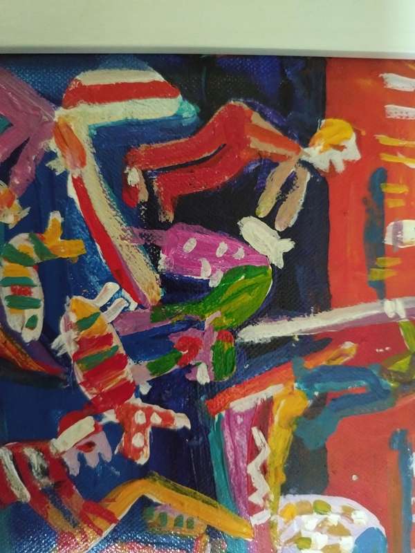 Elwin Buchel Oil Painting Small Ships 600x450mm