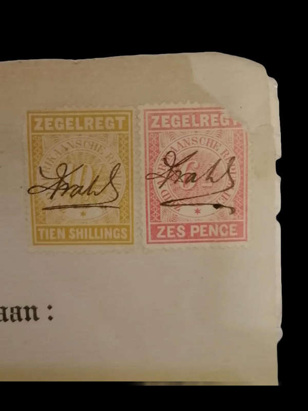 1891 Zuid-Afrikaansche Republiek Document  Rare Historical Set with ZEGELREGT Revenue Stamps