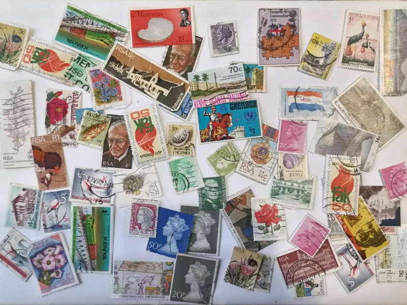 Mixed Lot of 62 World Stamps  RSA, Kenya, Mauritius, Grenada & More  Colourful Collection!