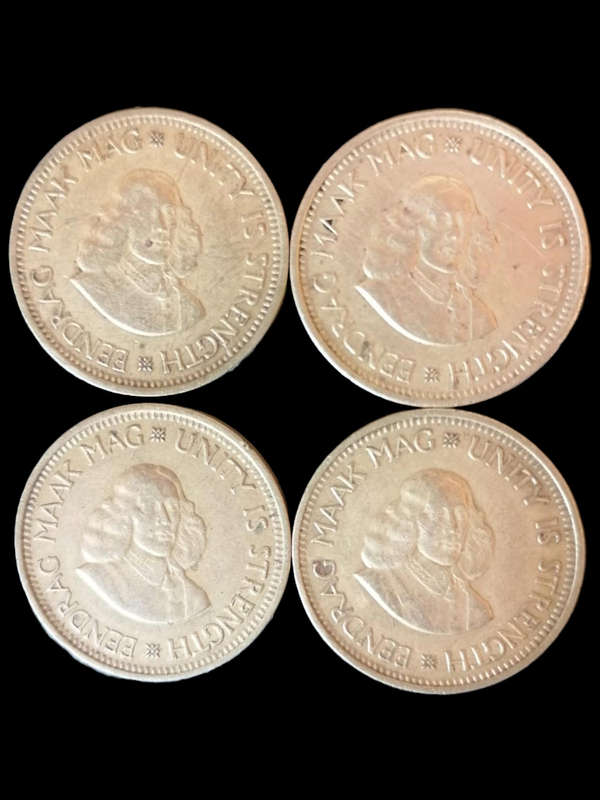 Collection of 4 South African ½ Cent Coins (19611964)  Union & Republic Era  Jan van Riebeeck