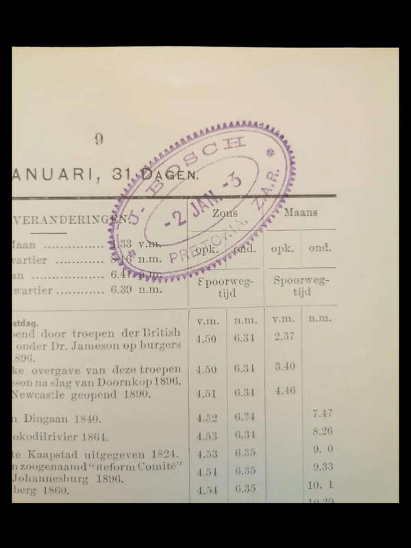 Rare Staats-Almanak for the Zuid-Afrikaansche Republiek  1897 (Boer Republic Almanac)