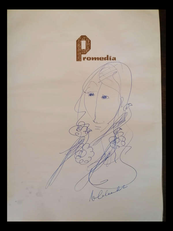 Christus en die Ander Persoon  Frans Claerhout (Signed with Original Drawing)