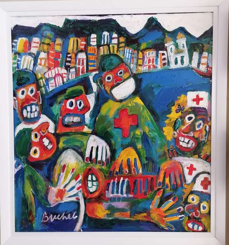 Original Painting by Dr. Elwin Buchel  Rare Opportunity to Own Exclusive Art