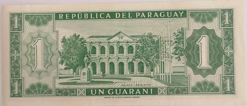 1952 Banco Central del Paraguay 1 Guaraní banknote