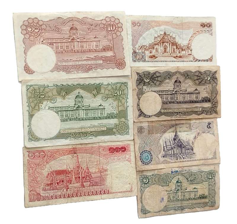 Thailand 10 Baht Banknote | King Bhumibol Rama IX | Vintage Currency