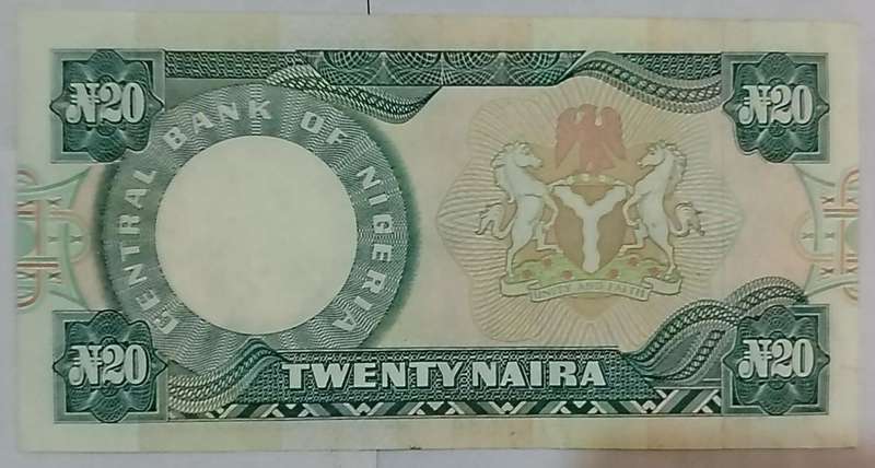 Rare 1981 Nigeria 20 Naira Note - General Murtala Muhammed (AF/81 Prefix)