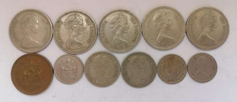 Vintage Rhodesia Coin Lot of 11 Historic Coins - Rare Set