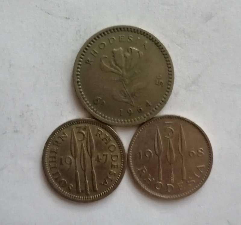 Vintage Rhodesia Coin Lot of 11 Historic Coins - Rare Set