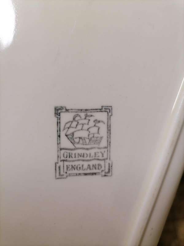 Vintage Grindley England Rectangular Serving Tray  Floral Design  1930s1950s
