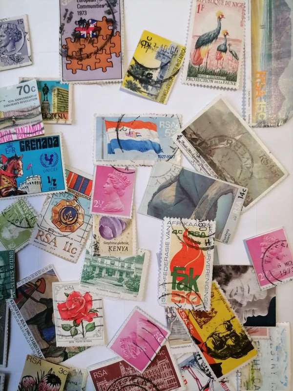 Mixed Lot of 62 World Stamps  RSA, Kenya, Mauritius, Grenada & More  Colourful Collection!