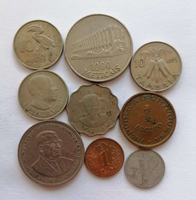 Lot of 9 African Coins  Mixed Countries (1950s1990s)