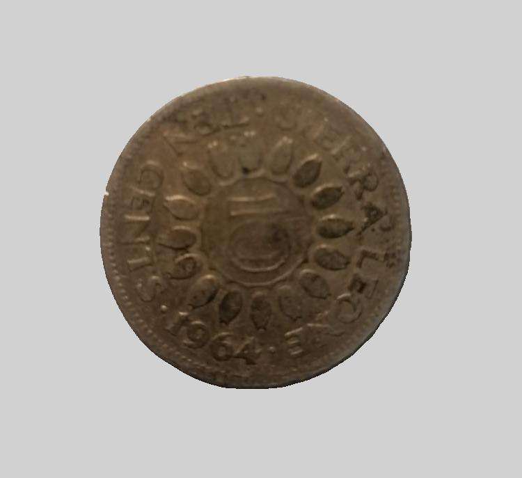 1964 Sierra Leone 10 Cents Coin  President Milton Margai  Post-Independence Issue