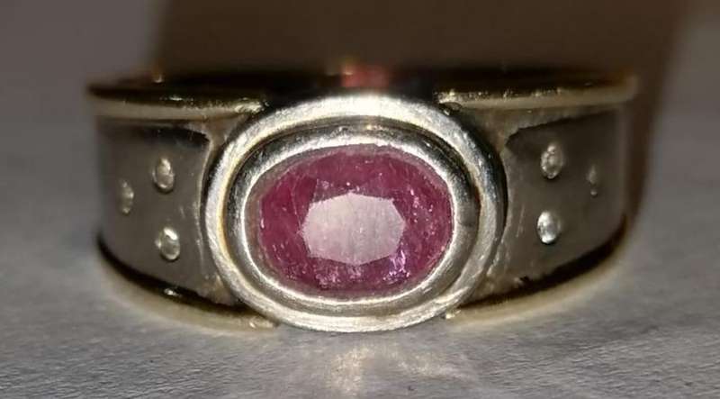 Elegant 9ct White & Yellow Gold Ring with 1.88ct Oval Ruby & Diamonds | Certified Valuation R37,572