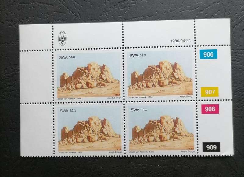 Namibia 1986 SWA 14c Ameib, Erongo Rock Formation - block of 4 Mint Stamps