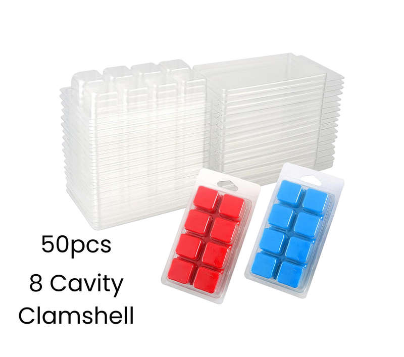 8 cavity clamshell for candle wax melts
