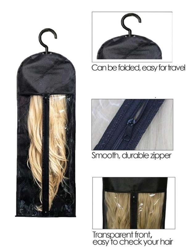 Waterproof Wig Storage Bag With Hook