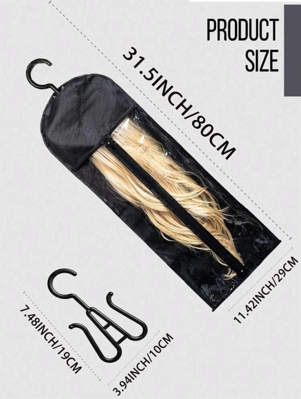 Waterproof Wig Storage Bag With Hook