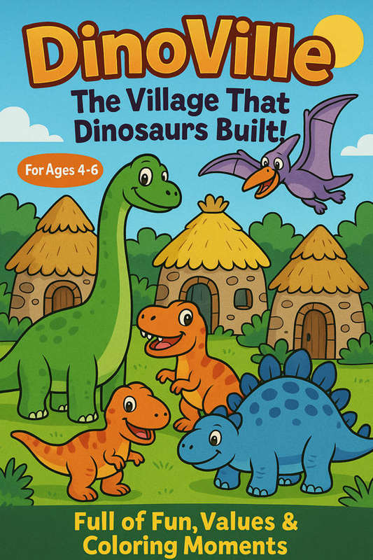 Dinoville: A Coloring Story Adventure  Fun Dino Tales & Pictures for Kids (eBook, PDF)