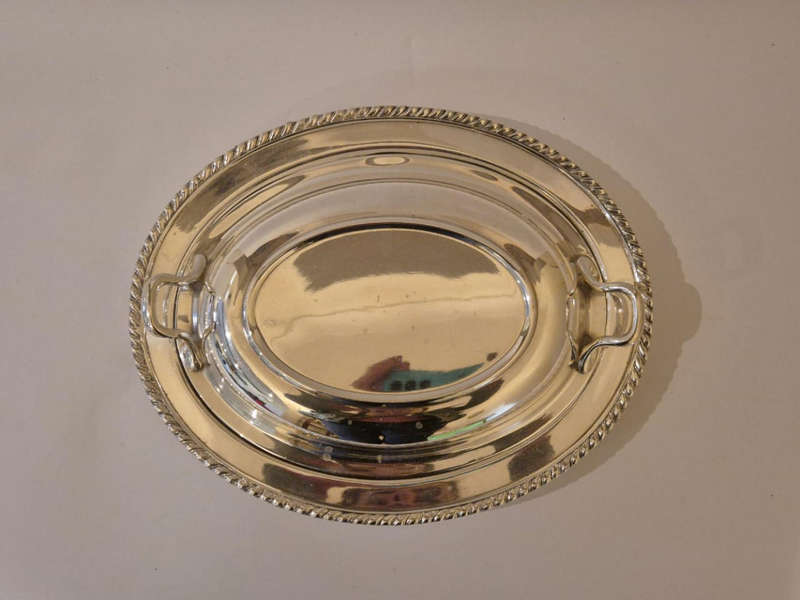 Silver Servind Dish with Lid