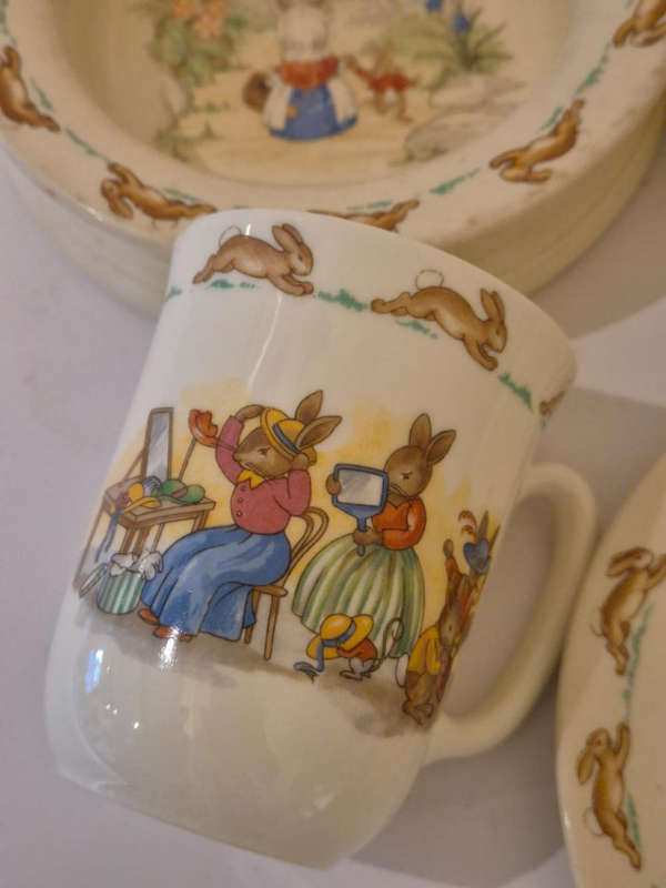 Vintage Royal Doulton Bunnykins 4-Piece Set  Early Edition (c.19371953)