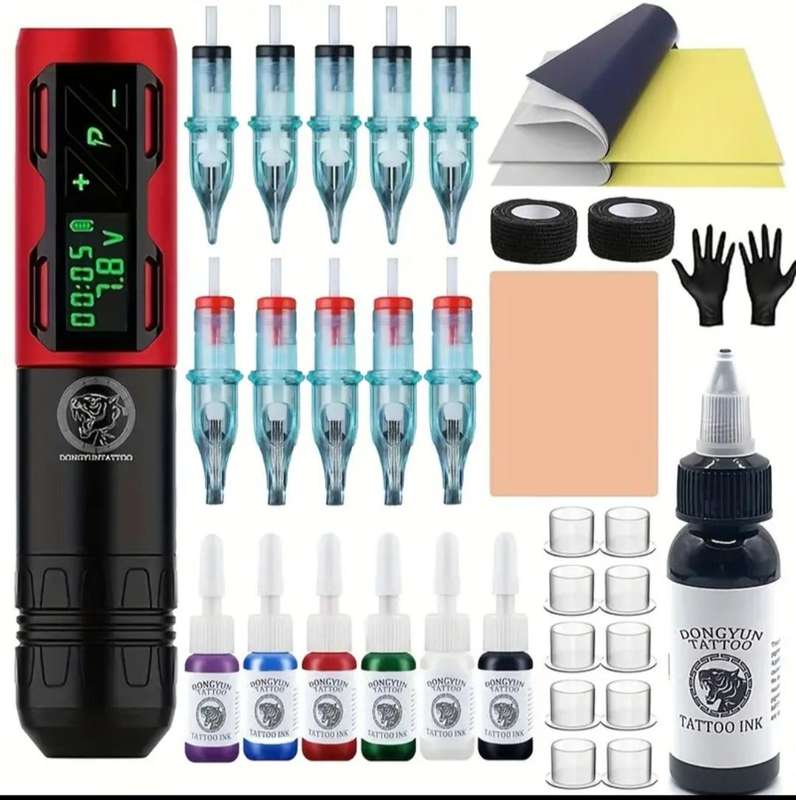 Wireless tattoo pen full kit