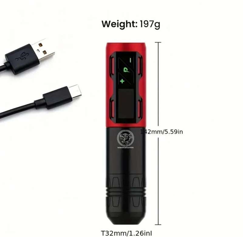 Wireless tattoo pen full kit