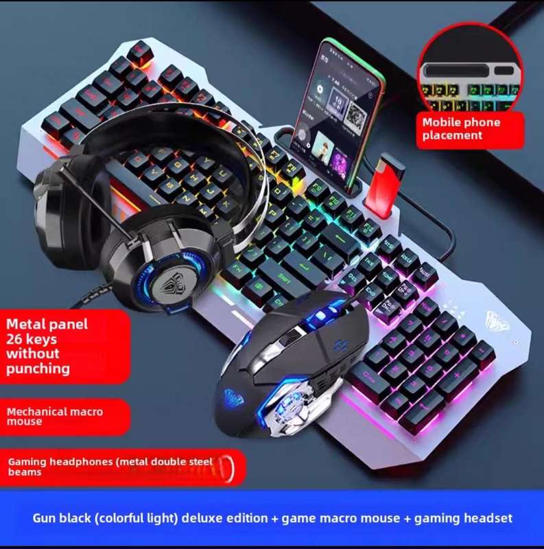 Wolf Spider Keyboard and Mouse Headset Set for E-Sports Gaming