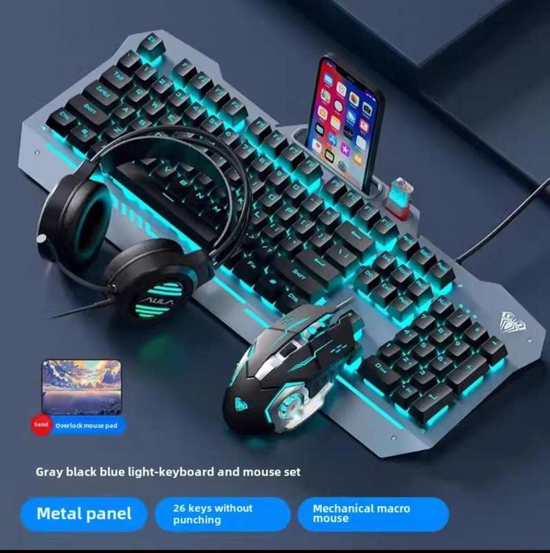 Wolf Spider Keyboard and Mouse Headset Set for E-Sports Gaming