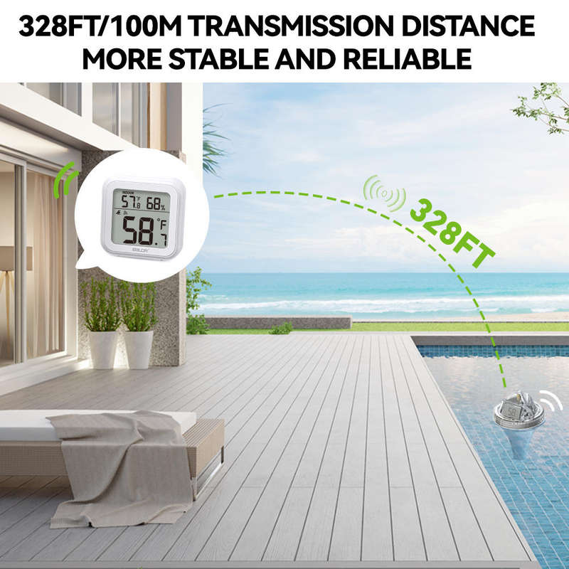 RainPoint Wireless Smart Wi-Fi Pool Thermometer & Display Screen (Device Only)