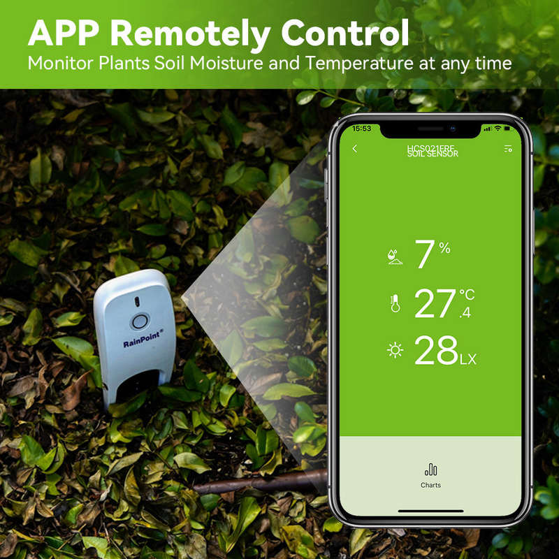 RainPoint Wireless Smart Wi-Fi 3 in 1 Soil Meter (Device Only)