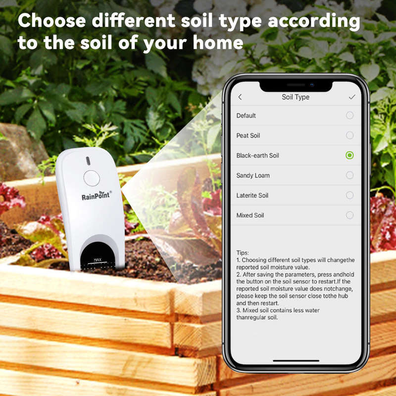RainPoint Wireless Smart Wi-Fi 3 in 1 Soil Meter (Device Only)