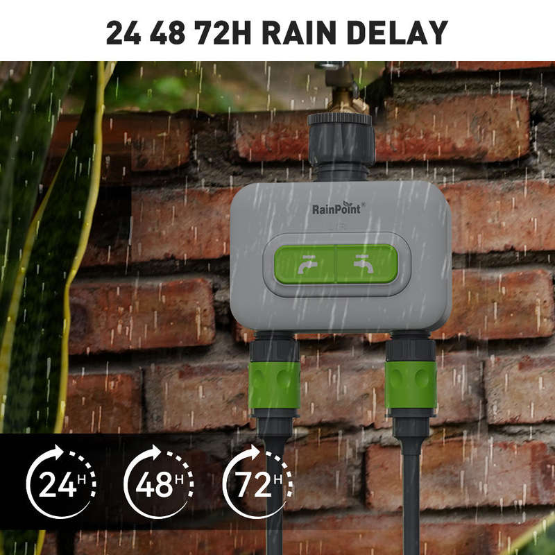 RainPoint Wireless Smart Wi-Fi 2-Zone Irrigation Timer (Device Only)
