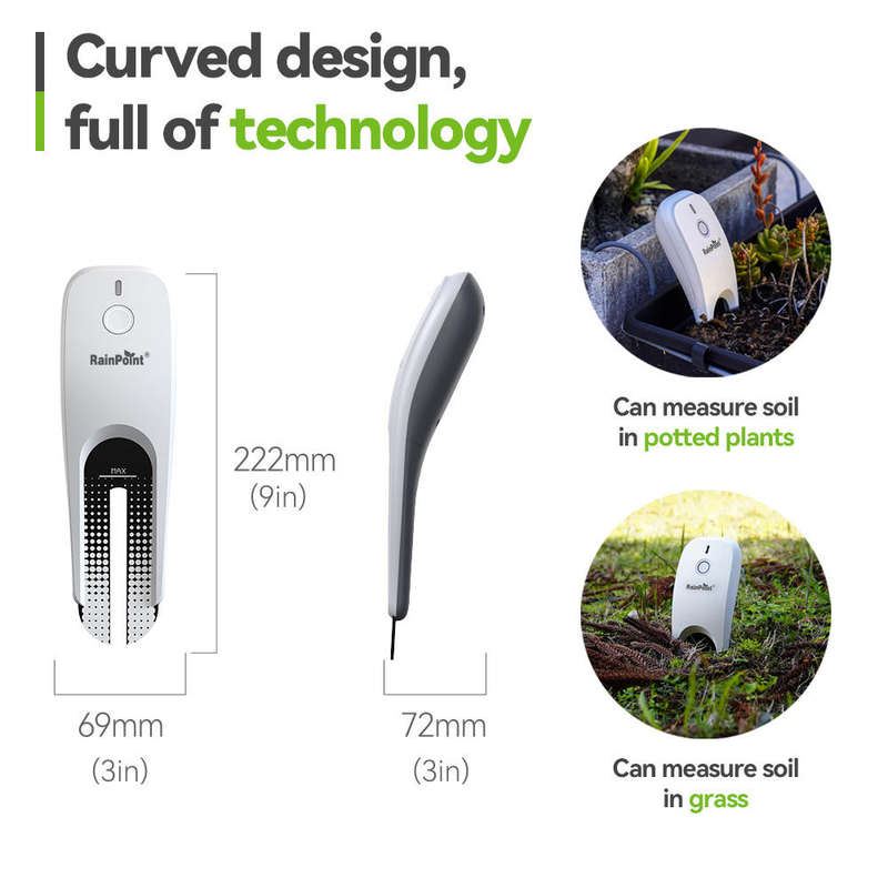 RainPoint Wireless Smart Wi-Fi 3 in 1 Soil Meter (Device Only)