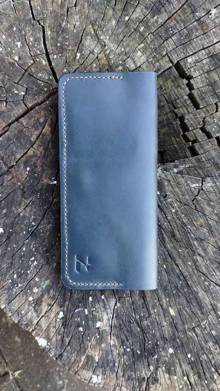Handmade leather long wallet