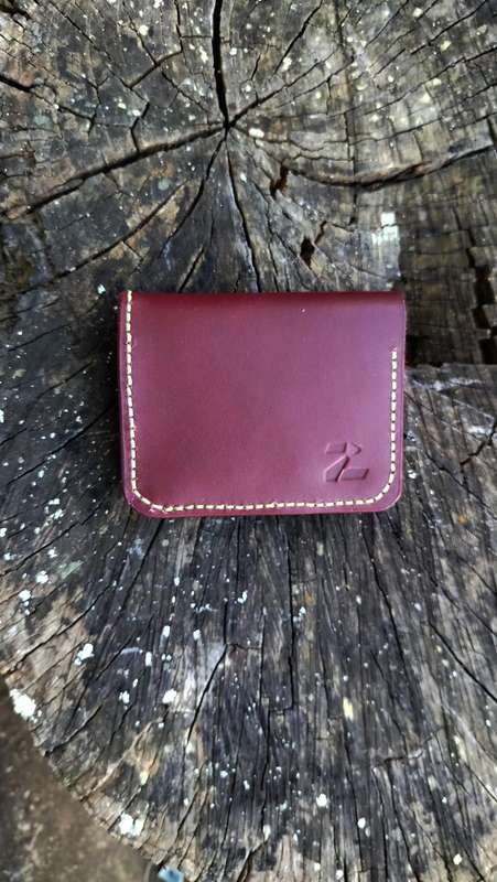 Handmade leather slim wallet