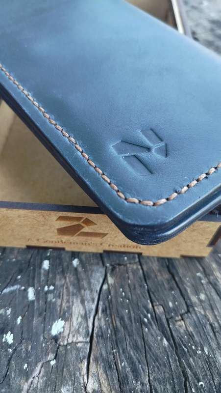 Handmade leather long wallet