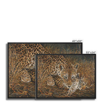 Leopard and Cub ( - 34" by 48" + ) First/Limited edition prints of Orig 24" by 32"