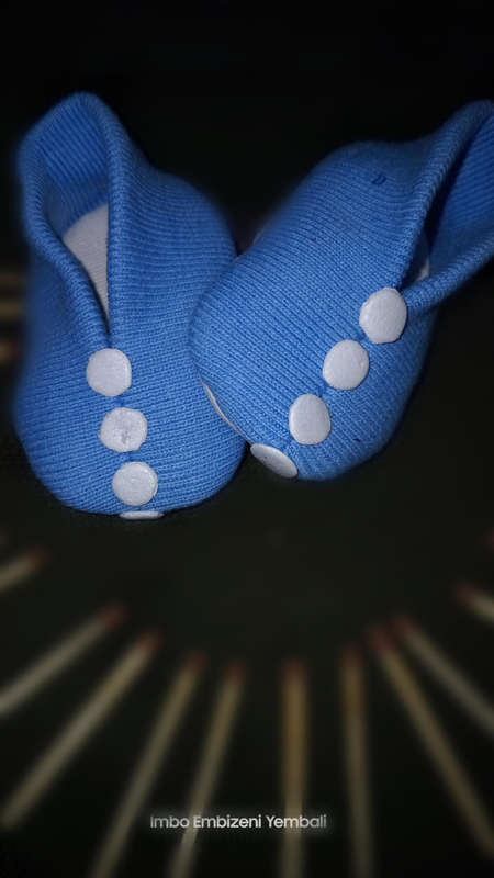 (X2 Pairs) Blue Sky New Born Baby Shoes