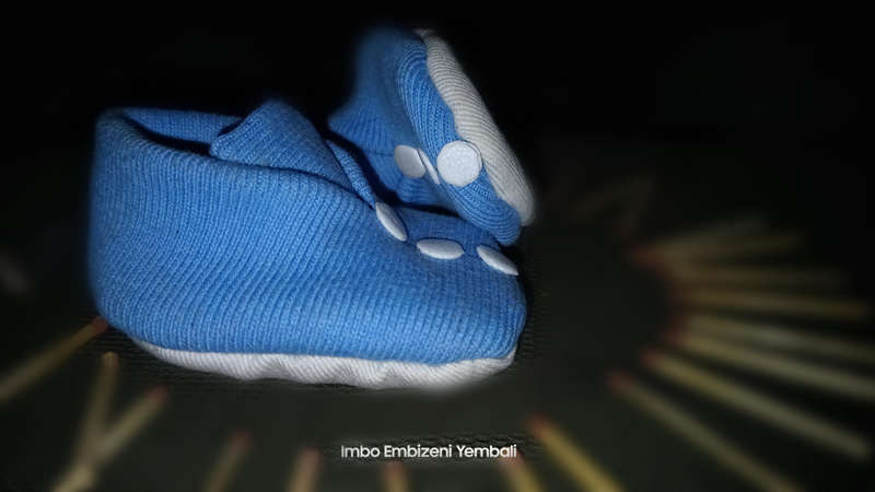 (X2 Pairs) Blue Sky New Born Baby Shoes