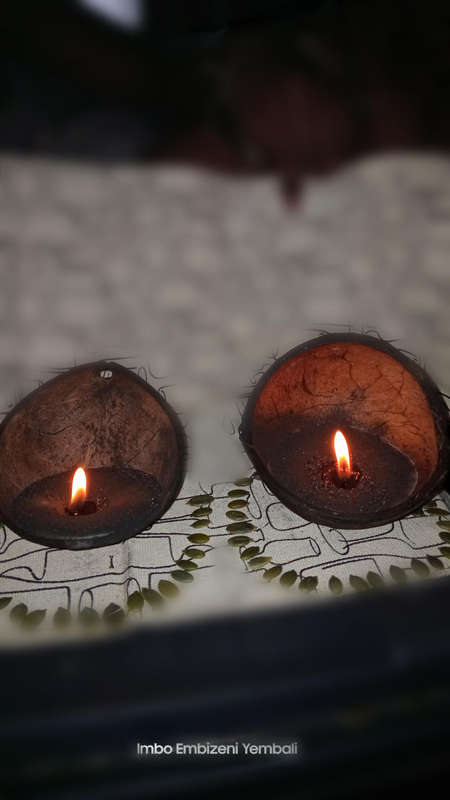 (×3) Two in one Activated Charcoal Candles Lights/ Bowls.